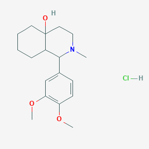 molecular formula C18H28ClNO3 B6040903 1-(3,4-dimethoxyphenyl)-2-methyloctahydro-4a(2H)-isoquinolinol hydrochloride 