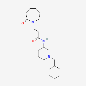 molecular formula C21H37N3O2 B6040908 N-[1-(cyclohexylmethyl)-3-piperidinyl]-3-(2-oxo-1-azepanyl)propanamide 