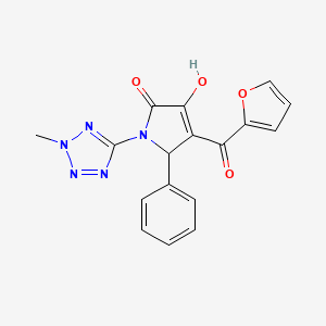 molecular formula C17H13N5O4 B6040916 4-(2-furoyl)-3-hydroxy-1-(2-methyl-2H-tetrazol-5-yl)-5-phenyl-1,5-dihydro-2H-pyrrol-2-one 