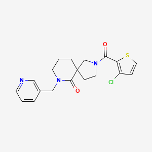 molecular formula C19H20ClN3O2S B6040919 2-[(3-chloro-2-thienyl)carbonyl]-7-(3-pyridinylmethyl)-2,7-diazaspiro[4.5]decan-6-one 