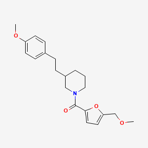 molecular formula C21H27NO4 B6040934 1-[5-(methoxymethyl)-2-furoyl]-3-[2-(4-methoxyphenyl)ethyl]piperidine 