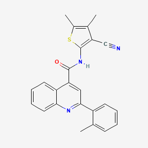 molecular formula C24H19N3OS B6040949 N-(3-cyano-4,5-dimethyl-2-thienyl)-2-(2-methylphenyl)-4-quinolinecarboxamide 
