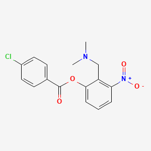 molecular formula C16H15ClN2O4 B6040979 2-[(dimethylamino)methyl]-3-nitrophenyl 4-chlorobenzoate 