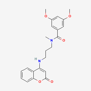 3,5-dimethoxy-N-methyl-N-{3-[(2-oxo-2H-chromen-4-yl)amino]propyl}benzamide