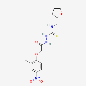 molecular formula C15H20N4O5S B6041002 2-[(2-methyl-4-nitrophenoxy)acetyl]-N-(tetrahydro-2-furanylmethyl)hydrazinecarbothioamide 