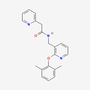 molecular formula C21H21N3O2 B6041008 N-{[2-(2,6-dimethylphenoxy)-3-pyridinyl]methyl}-2-(2-pyridinyl)acetamide 