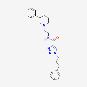 N-[2-(3-phenyl-1-piperidinyl)ethyl]-1-(3-phenylpropyl)-1H-1,2,3-triazole-4-carboxamide