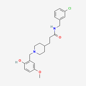 N-(3-chlorobenzyl)-3-[1-(2-hydroxy-5-methoxybenzyl)-4-piperidinyl]propanamide