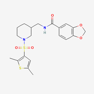 N-({1-[(2,5-dimethyl-3-thienyl)sulfonyl]-3-piperidinyl}methyl)-1,3-benzodioxole-5-carboxamide