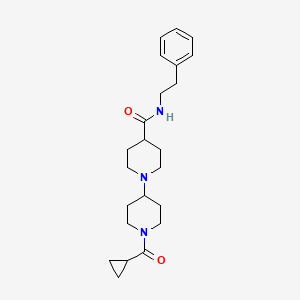 molecular formula C23H33N3O2 B6041046 1'-(cyclopropylcarbonyl)-N-(2-phenylethyl)-1,4'-bipiperidine-4-carboxamide 