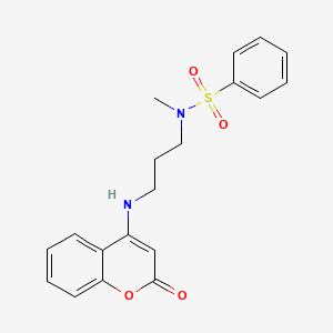 N-methyl-N-{3-[(2-oxo-2H-chromen-4-yl)amino]propyl}benzenesulfonamide