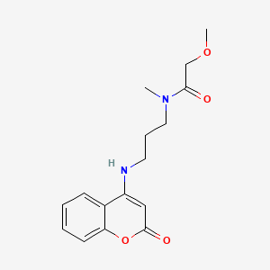 2-methoxy-N-methyl-N-{3-[(2-oxo-2H-chromen-4-yl)amino]propyl}acetamide