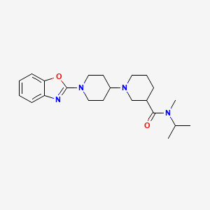 molecular formula C22H32N4O2 B6041082 1'-(1,3-benzoxazol-2-yl)-N-isopropyl-N-methyl-1,4'-bipiperidine-3-carboxamide 