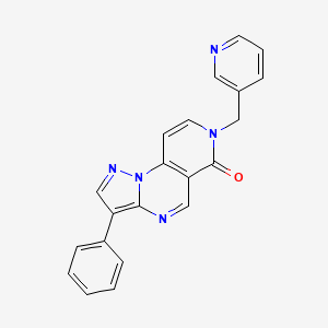 molecular formula C21H15N5O B6041085 3-phenyl-7-(3-pyridinylmethyl)pyrazolo[1,5-a]pyrido[3,4-e]pyrimidin-6(7H)-one 