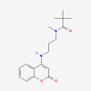 N,2,2-trimethyl-N-{3-[(2-oxo-2H-chromen-4-yl)amino]propyl}propanamide