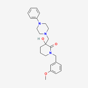 3-hydroxy-1-(3-methoxybenzyl)-3-[(4-phenyl-1-piperazinyl)methyl]-2-piperidinone