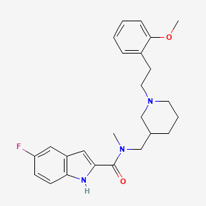 5-fluoro-N-({1-[2-(2-methoxyphenyl)ethyl]-3-piperidinyl}methyl)-N-methyl-1H-indole-2-carboxamide