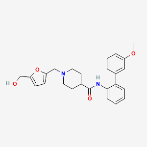 1-{[5-(hydroxymethyl)-2-furyl]methyl}-N-(3'-methoxy-2-biphenylyl)-4-piperidinecarboxamide