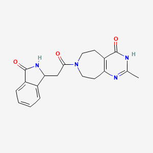 2-methyl-7-[(3-oxo-2,3-dihydro-1H-isoindol-1-yl)acetyl]-3,5,6,7,8,9-hexahydro-4H-pyrimido[4,5-d]azepin-4-one