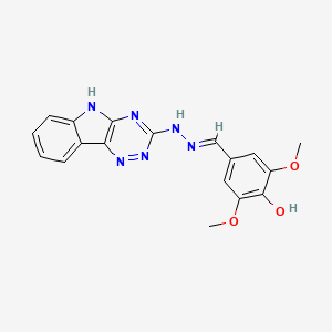 molecular formula C18H16N6O3 B6041133 4-hydroxy-3,5-dimethoxybenzaldehyde 5H-[1,2,4]triazino[5,6-b]indol-3-ylhydrazone 