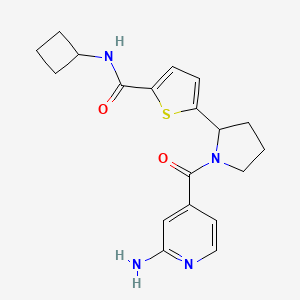 molecular formula C19H22N4O2S B6041137 5-[1-(2-aminoisonicotinoyl)-2-pyrrolidinyl]-N-cyclobutyl-2-thiophenecarboxamide 