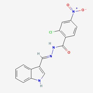 2-chloro-N'-(1H-indol-3-ylmethylene)-4-nitrobenzohydrazide