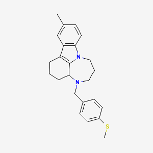 molecular formula C24H28N2S B6041160 11-methyl-4-[4-(methylthio)benzyl]-1,2,3,3a,4,5,6,7-octahydro[1,4]diazepino[3,2,1-jk]carbazole 