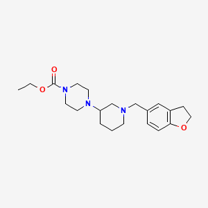 ethyl 4-[1-(2,3-dihydro-1-benzofuran-5-ylmethyl)-3-piperidinyl]-1-piperazinecarboxylate