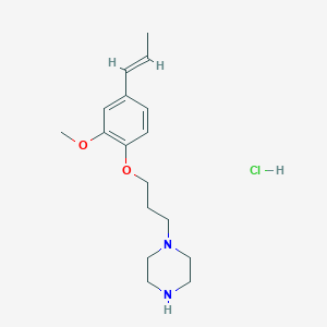 molecular formula C17H27ClN2O2 B6041197 1-{3-[2-methoxy-4-(1-propen-1-yl)phenoxy]propyl}piperazine hydrochloride 