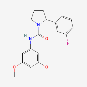 N-(3,5-dimethoxyphenyl)-2-(3-fluorophenyl)-1-pyrrolidinecarboxamide