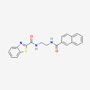 molecular formula C21H17N3O2S B604121 N-[2-(2-naphthoylamino)ethyl]-1,3-benzothiazole-2-carboxamide CAS No. 1232796-51-8
