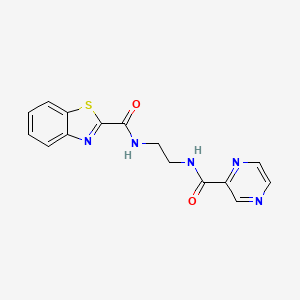 N-{2-[(2-pyrazinylcarbonyl)amino]ethyl}-1,3-benzothiazole-2-carboxamide