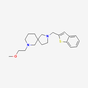 molecular formula C20H28N2OS B6041230 2-(1-benzothien-2-ylmethyl)-7-(2-methoxyethyl)-2,7-diazaspiro[4.5]decane 