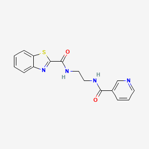 N-{2-[(3-pyridinylcarbonyl)amino]ethyl}-1,3-benzothiazole-2-carboxamide