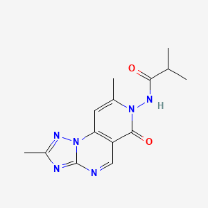 molecular formula C14H16N6O2 B6041250 N-(2,8-dimethyl-6-oxopyrido[3,4-e][1,2,4]triazolo[1,5-a]pyrimidin-7(6H)-yl)-2-methylpropanamide 