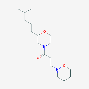 2-{3-[2-(4-methylpentyl)-4-morpholinyl]-3-oxopropyl}-1,2-oxazinane
