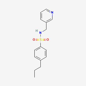 molecular formula C15H18N2O2S B6041270 4-propyl-N-(3-pyridinylmethyl)benzenesulfonamide 