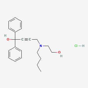 molecular formula C22H28ClNO2 B6041279 4-[butyl(2-hydroxyethyl)amino]-1,1-diphenyl-2-butyn-1-ol hydrochloride 