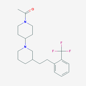 molecular formula C21H29F3N2O B6041283 1'-acetyl-3-{2-[2-(trifluoromethyl)phenyl]ethyl}-1,4'-bipiperidine 