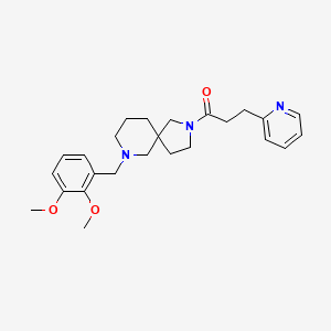 molecular formula C25H33N3O3 B6041286 7-(2,3-dimethoxybenzyl)-2-[3-(2-pyridinyl)propanoyl]-2,7-diazaspiro[4.5]decane 