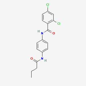 molecular formula C17H16Cl2N2O2 B6041302 N-[4-(butyrylamino)phenyl]-2,4-dichlorobenzamide CAS No. 5843-76-5