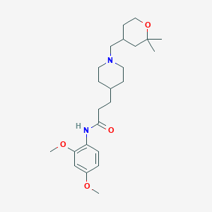 molecular formula C24H38N2O4 B6041314 N-(2,4-dimethoxyphenyl)-3-{1-[(2,2-dimethyltetrahydro-2H-pyran-4-yl)methyl]-4-piperidinyl}propanamide 