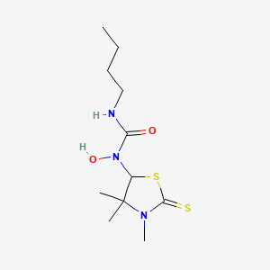 molecular formula C11H21N3O2S2 B6041327 N'-butyl-N-hydroxy-N-(3,4,4-trimethyl-2-thioxo-1,3-thiazolidin-5-yl)urea 