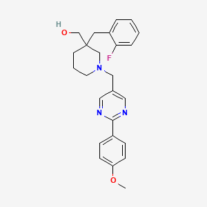 (3-(2-fluorobenzyl)-1-{[2-(4-methoxyphenyl)-5-pyrimidinyl]methyl}-3-piperidinyl)methanol