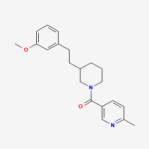 5-({3-[2-(3-methoxyphenyl)ethyl]-1-piperidinyl}carbonyl)-2-methylpyridine