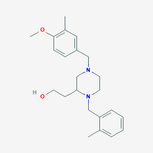 2-[4-(4-methoxy-3-methylbenzyl)-1-(2-methylbenzyl)-2-piperazinyl]ethanol