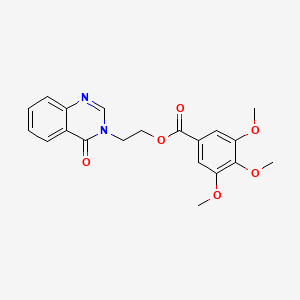 molecular formula C20H20N2O6 B604139 2-(4-oxo-3(4H)-quinazolinyl)ethyl 3,4,5-trimethoxybenzoate CAS No. 16347-65-2