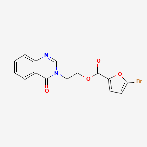 molecular formula C15H11BrN2O4 B604140 2-(4-oxo-3(4H)-quinazolinyl)ethyl 5-bromo-2-furoate CAS No. 1119496-18-2