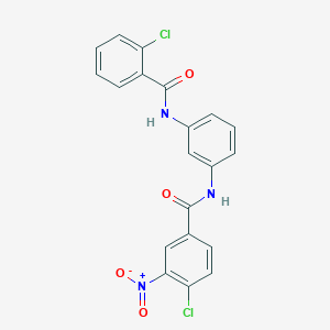 molecular formula C20H13Cl2N3O4 B6041402 4-chloro-N-{3-[(2-chlorobenzoyl)amino]phenyl}-3-nitrobenzamide 