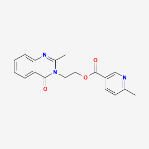 molecular formula C18H17N3O3 B604142 2-(2-methyl-4-oxo-3(4H)-quinazolinyl)ethyl 6-methylnicotinate CAS No. 1119439-06-3